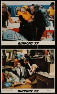 3m132 AIRPORT '77 4 8x10 mini LCs '77 Jack Lemmon, Olivia de Havilland, Gil Gerard!