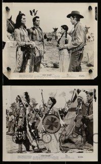 3m462 WHITE FEATHER 13 from 7.5x9.5 to 8x10 stills '55 Robert Wagner & Native American Debra Paget!