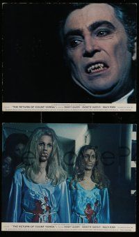 3m140 RETURN OF COUNT YORGA 4 color English FOH LCs '71 Robert Quarry, AIP vampires, wacky horror!