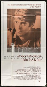 3p281 BRUBAKER 3sh '80 warden Robert Redford is the most wanted man in Wakefield prison!