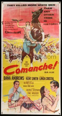 3p294 COMANCHE 3sh '56 Dana Andrews, Linda Cristal, they killed more white men than any other!