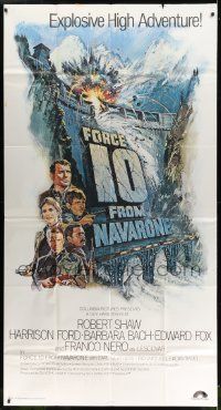 3p320 FORCE 10 FROM NAVARONE 3sh '78 cool artwork of top stars & dam by Brian Bysouth!