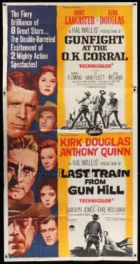 3p335 GUNFIGHT AT THE OK CORRAL/LAST TRAIN FROM GUN HILL 3sh '63 double-barreled excitement!