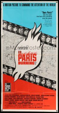 3p354 IS PARIS BURNING 3sh '66 Rene Clement's Paris brule-t-il, World War II all-star cast!
