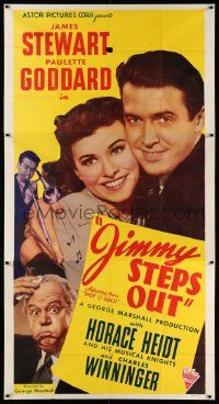 3p418 POT O' GOLD 3sh R46 romantic c/u of James Stewart & Paulette Goddard, Jimmy Steps Out!