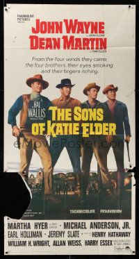 3p447 SONS OF KATIE ELDER 3sh '65 great line up of John Wayne, Dean Martin & others!