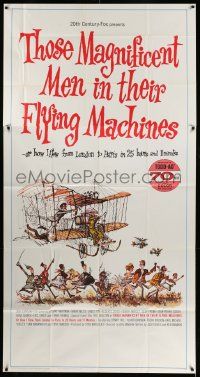 3p459 THOSE MAGNIFICENT MEN IN THEIR FLYING MACHINES 3sh '65 great wacky art of early airplane!