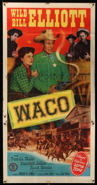 3p476 WACO 3sh '52 Wild Bill Elliott with smoking gun, Pamela Blake & Rand Brooks!