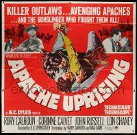 3p058 APACHE UPRISING 6sh '66 killer outlaws, avenging Apaches & a gunslinger who fought them all!