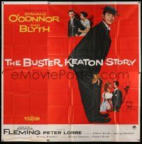3p070 BUSTER KEATON STORY 6sh '57 Donald O'Connor as The Great Stoneface comedian, Ann Blyth