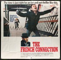 3p094 FRENCH CONNECTION int'l 6sh '71 Gene Hackman in movie chase climax, William Friedkin!