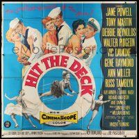 3p105 HIT THE DECK 6sh '55 Debbie Reynolds, Jane Powell, Tony Martin, Walter Pidgeon, Ann Miller