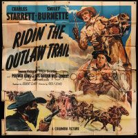 3p161 RIDIN' THE OUTLAW TRAIL 6sh '51 Glenn Cravath art of Durango Kid Charles Starrett & Smiley!