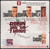 3p162 ROBIN & THE 7 HOODS 6sh '64 Frank Sinatra, Dean Martin, Sammy Davis Jr, Rat Pack in Chicago!
