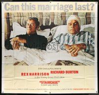 3p175 STAIRCASE int'l 6sh '69 Stanley Donen, Rex Harrison & Richard Burton in a sad gay story!