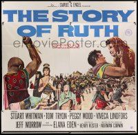 3p179 STORY OF RUTH 6sh '60 Stuart Whitman, Tom Tryon, Biblical montage artwork!