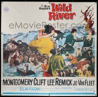3p201 WILD RIVER 6sh '60 directed by Elia Kazan, Montgomery Clift, Lee Remick, cool montage art!