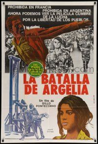 3p851 BATTLE OF ALGIERS Argentinean '70s Gillo Pontecorvo's La Battaglia di Algeri, guillotine!