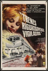 3p868 CLOSELY WATCHED TRAINS Argentinean '66 Ostre Sledovane Vlaky, classic coming-of-age comedy!
