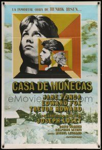 3p876 DOLL'S HOUSE Argentinean '73 Jane Fonda, Edward Fox, directed by Joseph Losey!