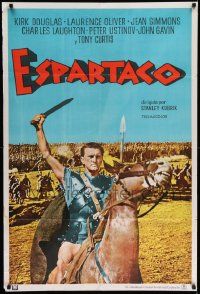 3p967 SPARTACUS Argentinean R70s Stanley Kubrick classic, great close up of Kirk Douglas on horse!