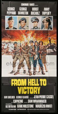 3p028 FROM HELL TO VICTORY English 3sh '79 Umberto Lenzi's Contro 4 bandiere,George Hamilton,Peppard
