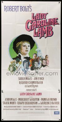 3p031 LADY CAROLINE LAMB English 3sh '73 directed by Robert Bolt, great art of Sarah Miles & cast!
