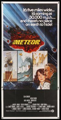 3p034 METEOR English 3sh '79 Sean Connery, Natalie Wood, different art with WTC by Tanenbaum!