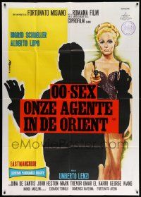 3p493 008: OPERATION EXTERMINATE Italian 1p '65 Umberto Lenzi, silhouette spy art by Ciriello!