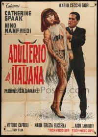 3p500 ADULTERY ITALIAN STYLE Italian 1p '66 art of Nino Manfredi & sexy Catherine Spaak!