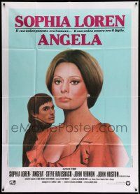 3p511 ANGELA Italian 1p '78 huge close up art of sexy Sophia Loren, her only sin was love!