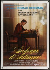 3p517 AUTUMN SONATA Italian 1p '78 Hostsonaten, Ingmar Bergman directs & Ingrid Bergman stars!