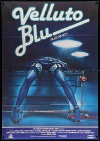 3p540 BLUE VELVET Italian 1p '86 directed by David Lynch, gruesome artwork by Enzo Sciotti!