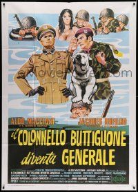 3p561 COLONEL BUTTIGLIONE BECOMES GENERAL Italian 1p '74 art of soldiers with naked woman & dog!