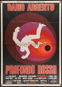 3p583 DEEP RED Italian 1p '75 Dario Argento's Profondo Rosso, cool completely different artwork!