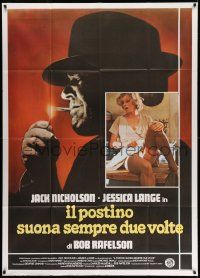 3p743 POSTMAN ALWAYS RINGS TWICE Italian 1p '81 Jack Nicholson & sexy Jessica Lange, different!