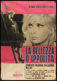 3p777 SHE GOT WHAT SHE ASKED FOR Italian 1p '62 sexy blonde Gina Lollobrigida full-length & c/u!