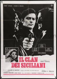 3p778 SICILIAN CLAN Italian 1p '70 Les Clan des Siciliens, Jean Gabin, Alain Delon, Lino Ventura!