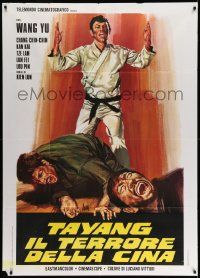 3p801 TAYANG IL TERRORE DELLA CINA Italian 1p '73 great Aller kung fu art of the terror of China!