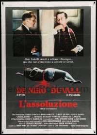 3p809 TRUE CONFESSIONS Italian 1p '81 priest Robert De Niro, detective Robert Duvall, different!