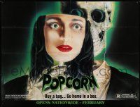 3p009 POPCORN subway poster '91 really cool wild Joann horror art, buy a bag, go home in a box!