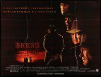 3p011 UNFORGIVEN subway poster '92 classic image of gunslinger Clint Eastwood with his back turned!