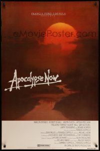 3r132 APOCALYPSE NOW advance 1sh '79 Francis Ford Coppola, classic Bob Peak art choppers over river