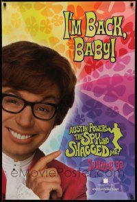 3r150 AUSTIN POWERS: THE SPY WHO SHAGGED ME teaser 1sh '97 Myers in title role as Austin Powers!