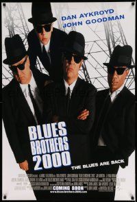 3r240 BLUES BROTHERS 2000 advance DS 1sh '98 Dan Aykroyd, John Goodman, John Landis directed!