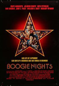 3r244 BOOGIE NIGHTS 1sh '97 Burt Reynolds, Julianne Moore, Wahlberg as Dirk Diggler!