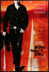 3r259 BOYS DON'T CRY 1sh '99 Hilary Swank, a true story about finding the courage to be yourself