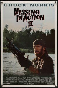 3r261 BRADDOCK: MISSING IN ACTION III int'l 1sh '88 great image of Chuck Norris w/ M-60 machine gun!