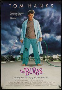 3r280 BURBS DS 1sh '89 best Tom Hanks image, a man of peace in a savage land, suburbia!