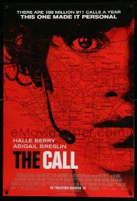 3r288 CALL advance DS 1sh '13 Abigail Breslin, cool image of 911 operator Halle Berry & map!